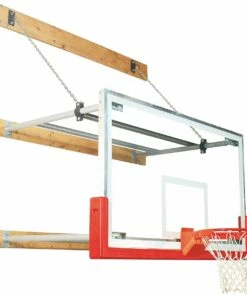 New ✨ Bison Wall Mounted Basketball Hoop w/ Glass Backboard, 8'-12' EXTENSION 🧨