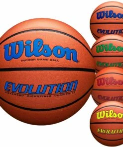Cheapest 🔥 Wilson Intermediate 28.5 Evolution Basketball, Navy, Royal, Green, Scarlet Green 😍
