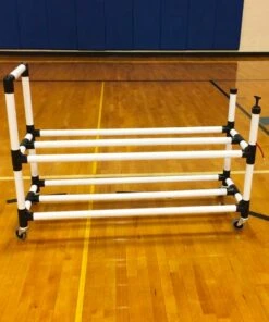 Hot Sale ✔️ Power Dribble 20 Ball Cart Rack w/ Built-In Pump 🎉 -Deals Basketball Store a55 735 2 1