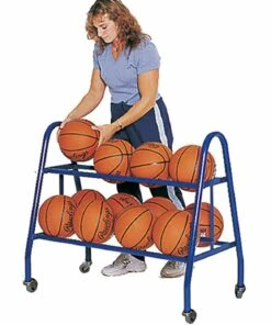 Wholesale ⭐ Jaypro 18 Ball Heavy Duty Basketball Ball Cart, BBC-18 Red ⌛
