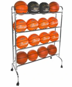 Coupon ๐ Champion 16 ball Wide Base Basketball Ball Rack, BRC4 ๐